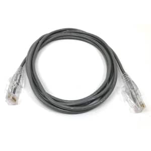 7 ft. 28AWG Ultra Slim CAT6 Patch Cables, Gray (5 per Pack)