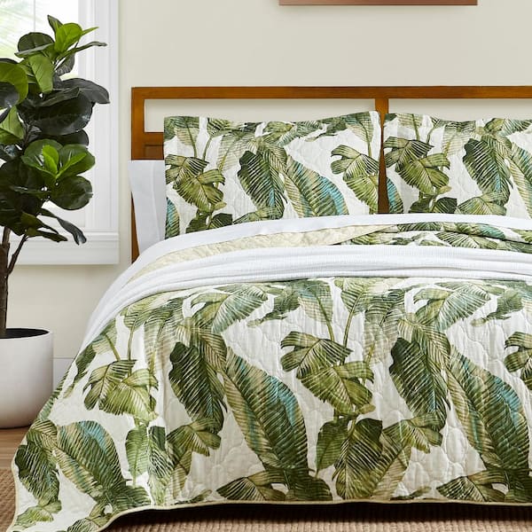 Details about   Tommy Bahama Desert Spring Palm Fronds Teal Blue 3 Piece King Comforter Set NWT 