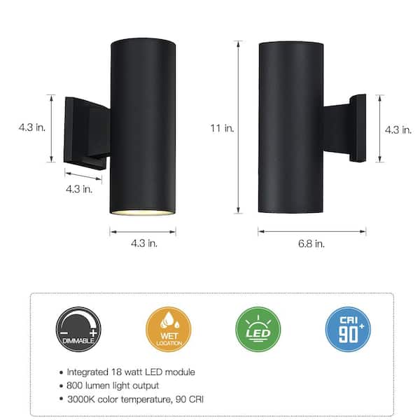Reviews for TRUE FINE Wolfgang 11 in. Black LED 18-Watt Outdoor