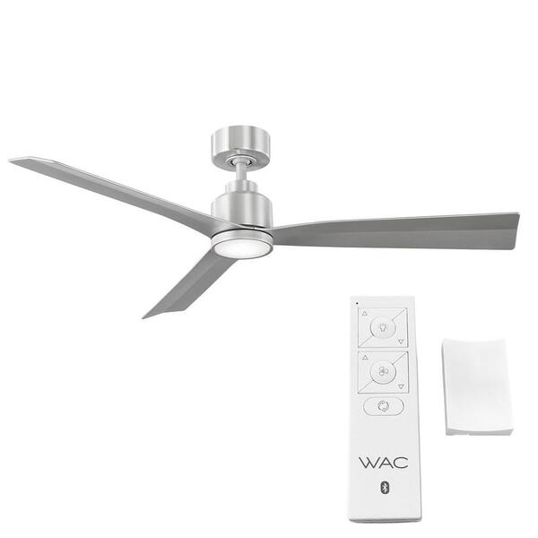Wac Lighting Clean 52 In Indoor, 3 Blade Outdoor Ceiling Fan With Light And Remote