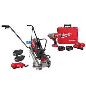 MX FUEL Lithium-Ion Cordless Vibratory Screed with M18 FUEL ONE-KEY 1/2 in. High-Torque Impact Wrench Kit