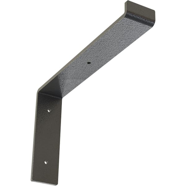 Ekena Millwork 2 in. x 7 3/4 in. x 12 in. Hammered Gray Steel Truss Shelf Bracket