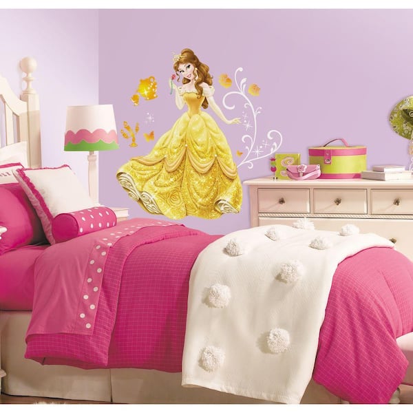 Roommates 5 In X 19 In Disney Princess Belle Peel And Stick Giant Wall Decal Rmk2551gm The Home Depot