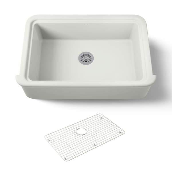 Audrine by Studio McGee 35.5 in. Farmhouse/Apron-Front Single Bowl Fireclay Kitchen Sink In Dune
