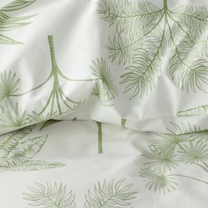 Company Cotton Tulum Forest Botanical Cotton Percale Fitted Sheet