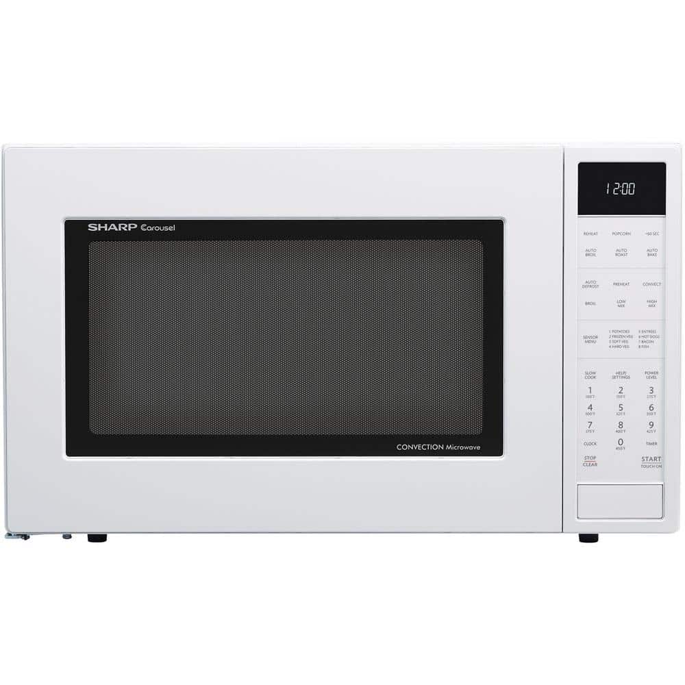 Sharp 1.5 cu. ft. Countertop Convection Microwave in White, Built