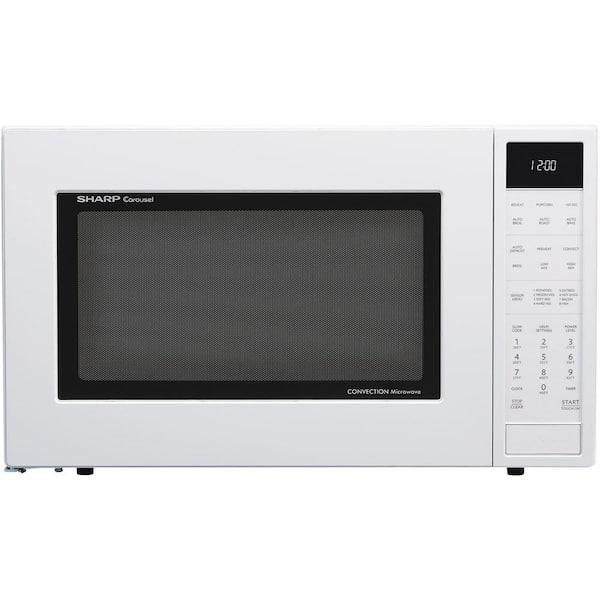 Sharp 1.5 cu. ft. Countertop Convection Microwave in White, Built-In Capable with Sensor Cooking