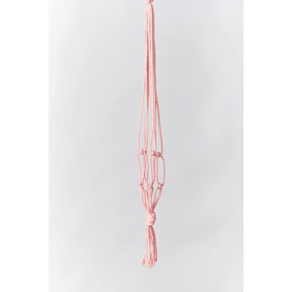 Primitive Planters 18 in. Pink Cotton Mini Hanger