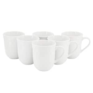 Henryi 6 Piece 12 Ounce Porcelain Mug Set in White