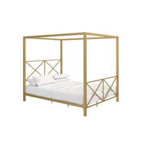 Robin Gold Queen Size Canopy Bed