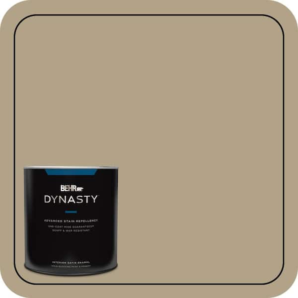 BEHR DYNASTY 1 qt. #HDC-NT-12 Curly Willow One-Coat Hide Satin Enamel Interior Stain-Blocking Paint and Primer