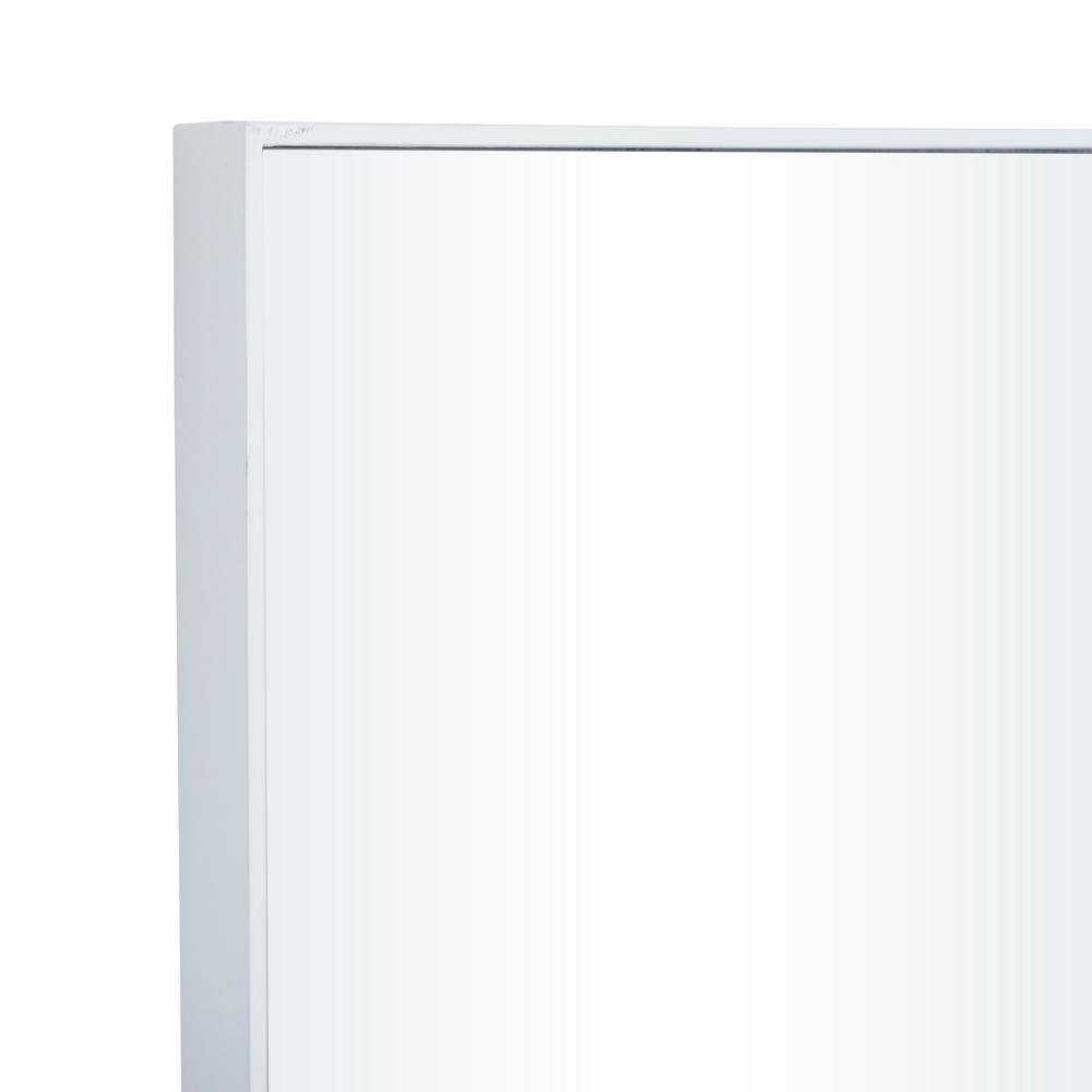 Sleek Black Wood Framed Full-Length Rectangular Wall Mirror