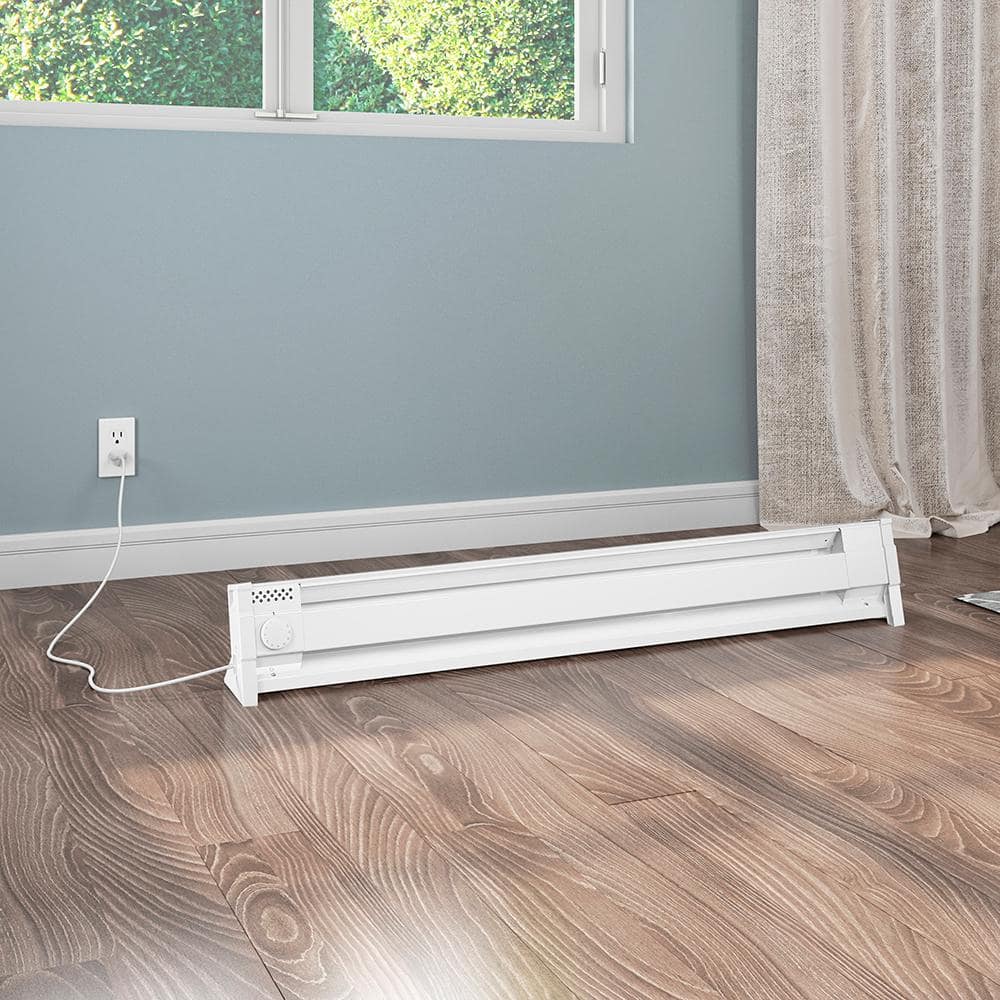 Cadet 49" White Electric Convection Baseboard Heater with Thermostat