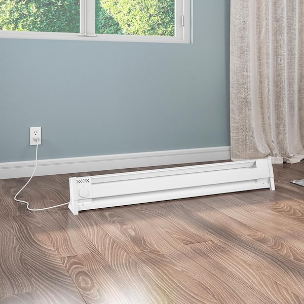Cadet 49 in. 120 volt 1 500 watt Portable Electric Baseboard Heater in White 4P1500W