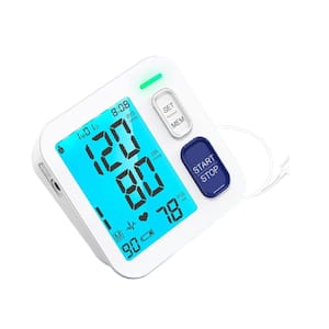 Automatic Upper Arm Blood Pressure Monitor with Cuff and LCD Display Screen  - Fast BP and Pulse Readings 526315GFA - The Home Depot