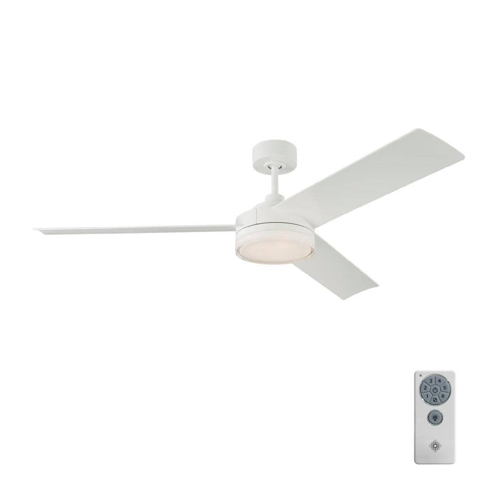 UPC 014817606683 product image for Cirque 56 in. Integrated LED Indoor/Outdoor Matte White Ceiling Fan with White G | upcitemdb.com