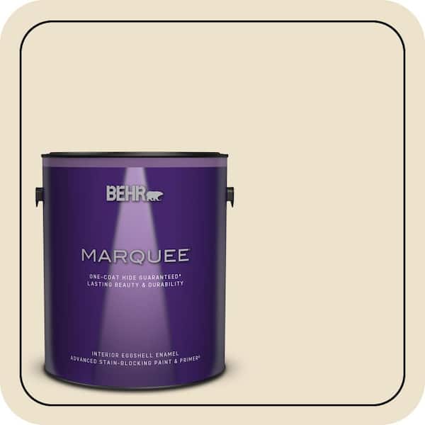 BEHR MARQUEE 1 gal. #PPU7-15 Ivory Lace Eggshell Enamel Interior Paint & Primer