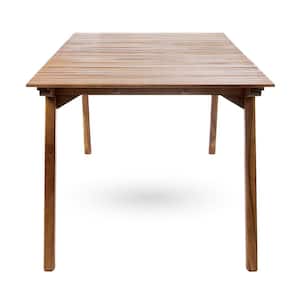 Serena Teak Brown Wood Indoor Dining Table