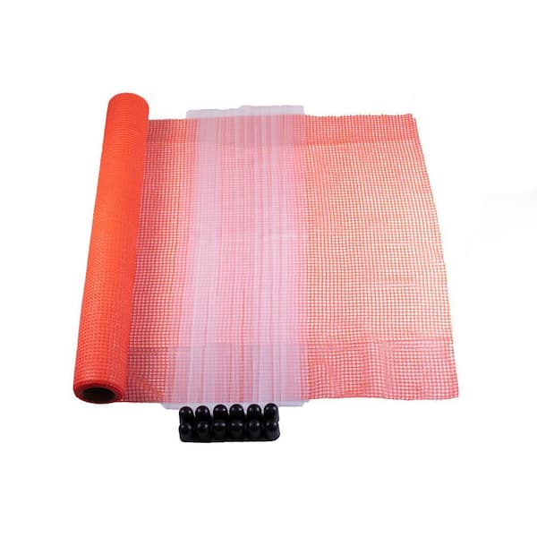 4 ft. x 100 ft. Orange Barrier Fence with Pocket Net Technology