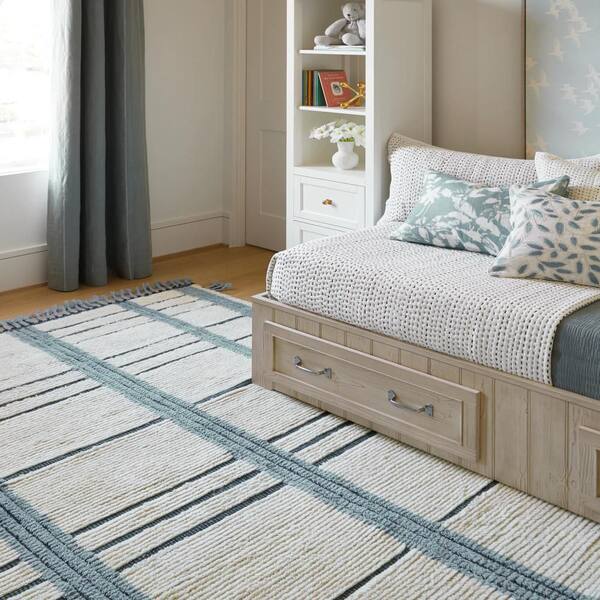 Tory Hand Knotted Wool Pewter Blue 4 ft. x 6 ft. Indoor Area Rug