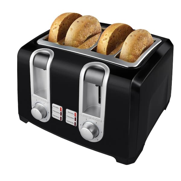 Dash Clear View Toaster Black Extra Wide Slot Toast Defrost Heat Holds 2  Slices
