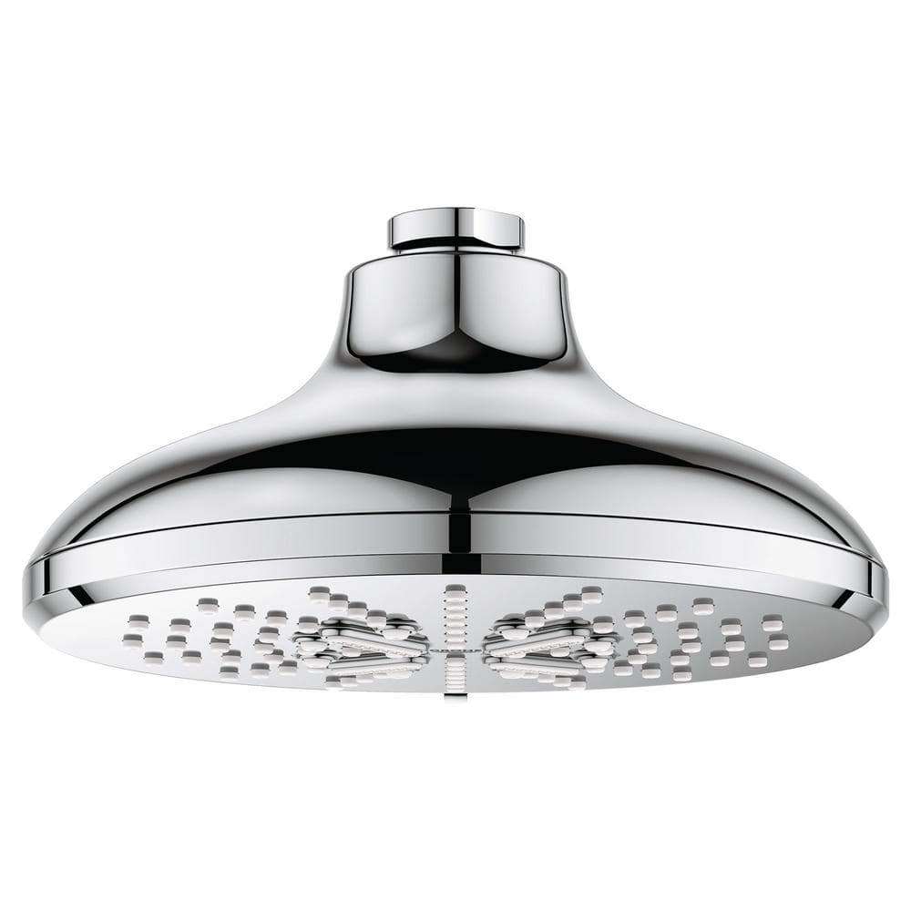 Chrome 3-Setting Wall Mounted Rain Shower Head