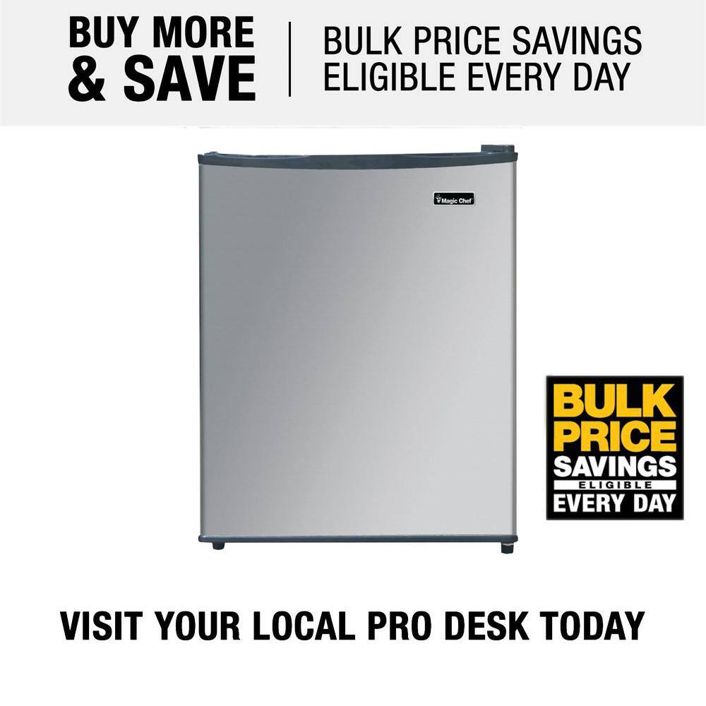 Magic Chef 2.4 Cu. Ft. Stainless Steel Compact Refrigerator