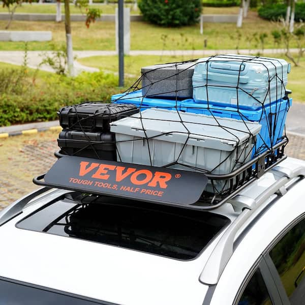 Roof Rack Cargo Basket 200 LBS. Capacity 46 in. x36 in. x4.5 in. Rooftop  Cargo Carrier for SUV Cars Pickup Off-Road