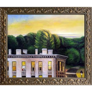 26 in. x 30 in. "House At Dusk, 1935" by Edward Hopper Framed Oil Painting
