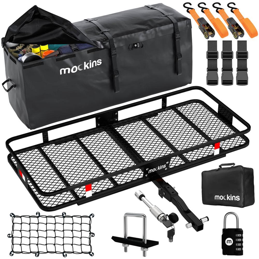 Mockins 500 lb. Capacity Hitch Mount Cargo Carrier Basket with 16