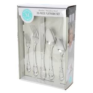 Perrine 20 Piece Stainless Steel Flatware Set in Silver