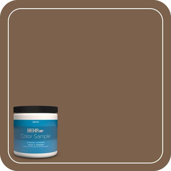 BEHR PREMIUM PLUS 8 oz. Home Decorators Collection #HDC-CL-13 Sassafras Tea Satin Enamel Interior/Exterior Paint & Primer Color Sample