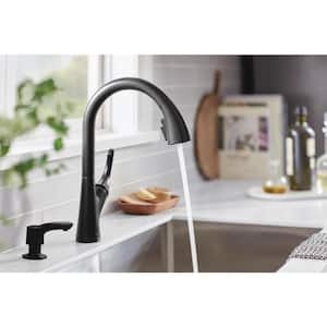 Parkwood Single Handle Pull Down Sprayer Kitchen Faucet in Matte Black