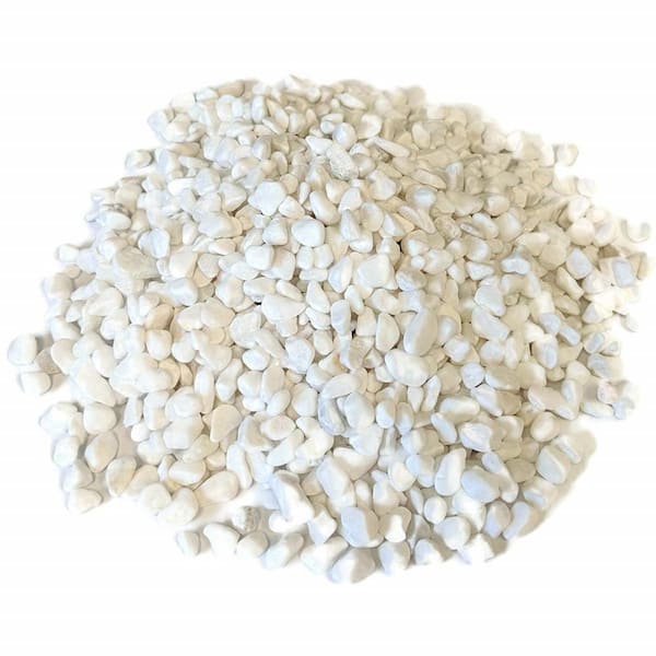 Dyiom 0.125 Cu. Ft. White Small Gravel 2 Lbs. 1/5 In. Size Landscape ...