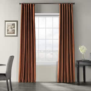 Copper Kettle Solid Rod Pocket Room Darkening Curtain - 50 in. W x 96 in. L (1 Panel)