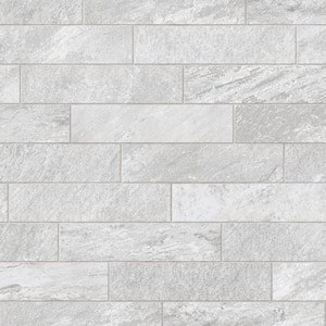 Alpe Graphite 3 in. x 12 in. Quartzite Stone Look Subway Porcelain Floor and Wall Tile (3.39 sq. ft./Case)