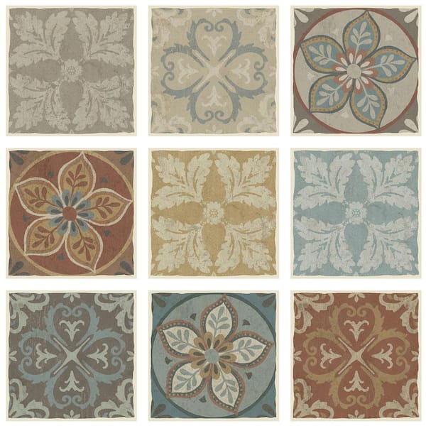 WallPOPs Ferrugudo Brown Tile Decal Kit