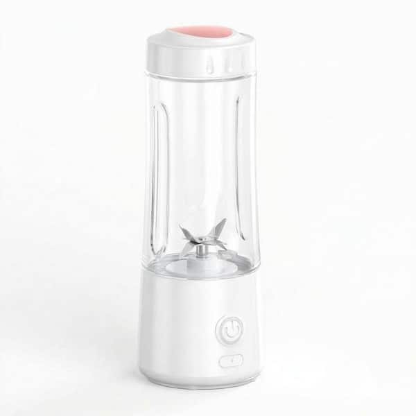 White BPA-Free Plastic Portable Blender Personal Mixer Powerful 6-Stainless Steel Blades Easy Clean