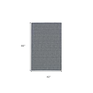 4 x 6 Gray Solid Color Area Rug