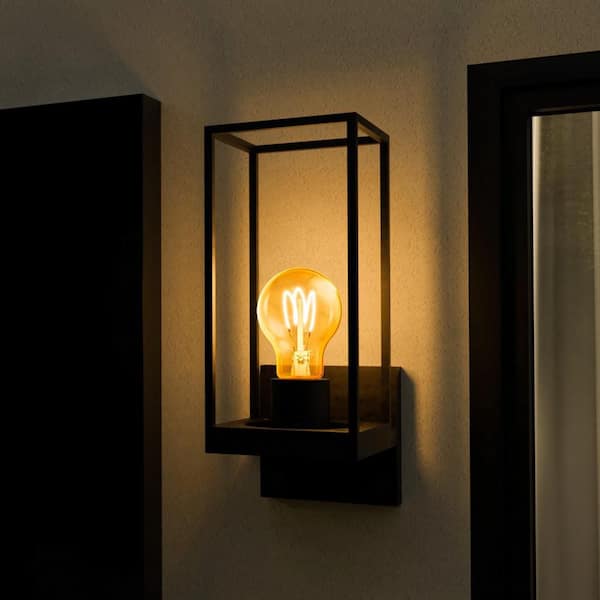 40-Watt Equivalent A19 Dimmable H Shape Filament Amber Glass E26 Vintage Edison LED Light Bulb, Warm White