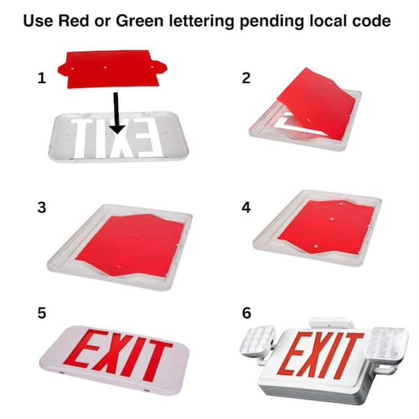 Rectangle 11-Watt Equivalent Integrated LED White Emergency Light with  Ni-Cad 6.0-Volt Battery