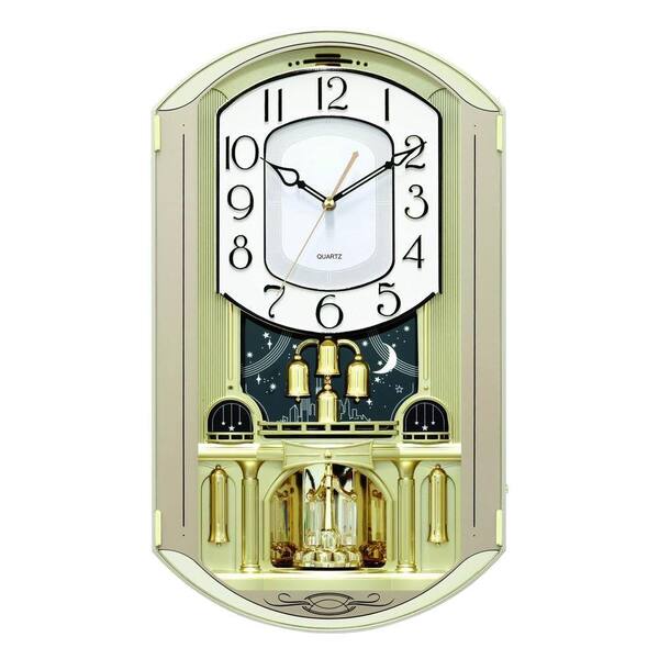 Nextime 19.63 in. x 11.50 in. Plastic Music Wall Clock