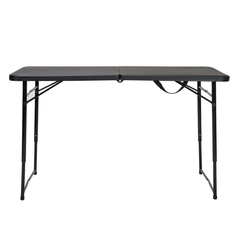 UPC 044681347801 product image for 48 in. Black Plastic Portable Folding High Top Table | upcitemdb.com
