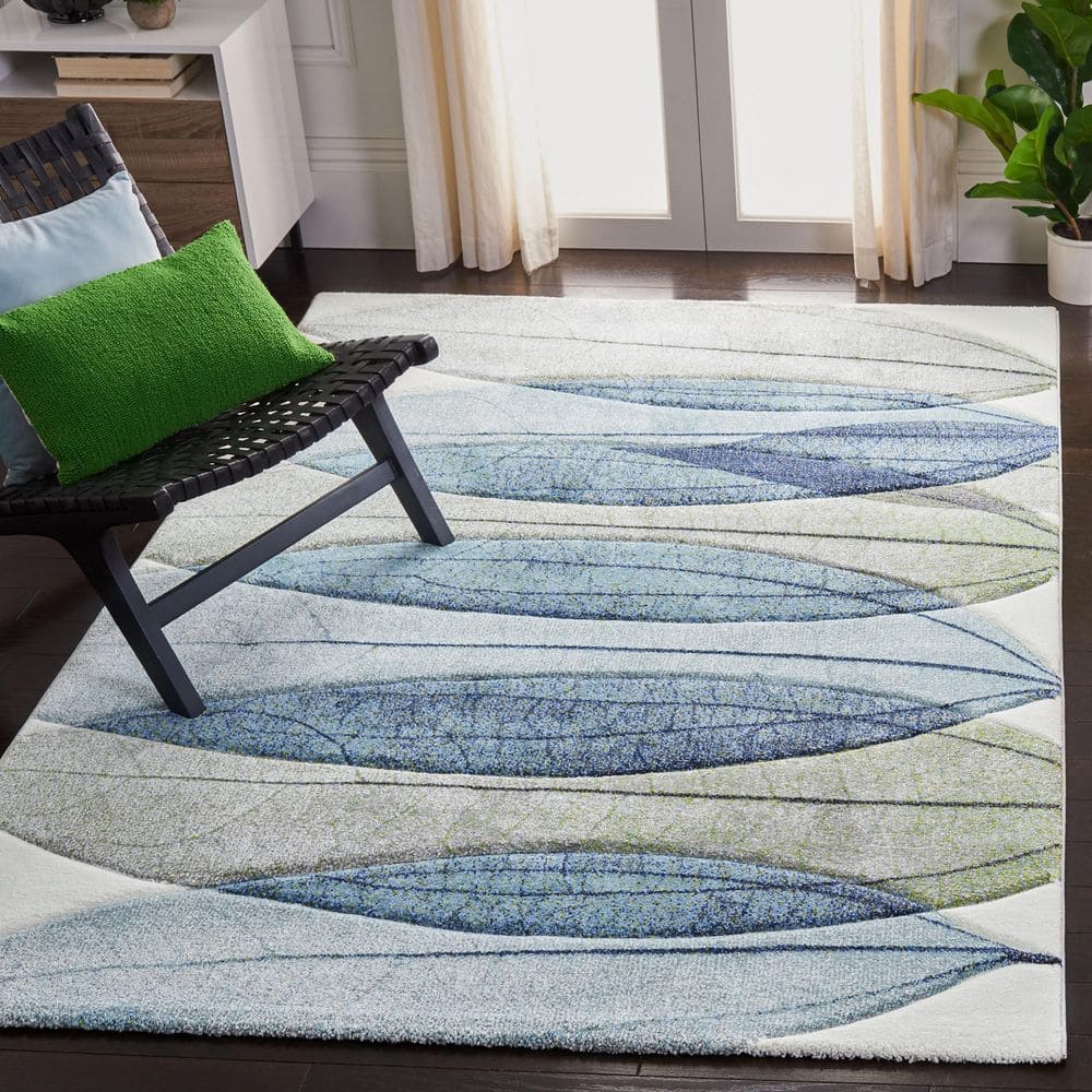 Hollywood 4 X 6 Ivory/Blue Green Abstract Area Rug price history on PriceWatchPro