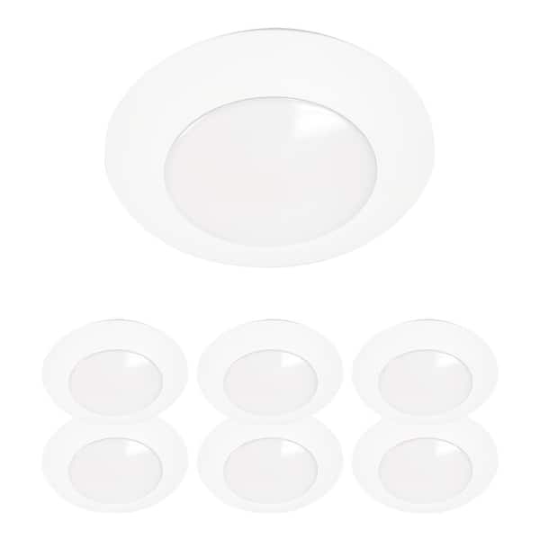 HALO HLCE 6 in. 3000K Integrated LED Recessed Light Trim (6-Pack), Title 20 Compliant