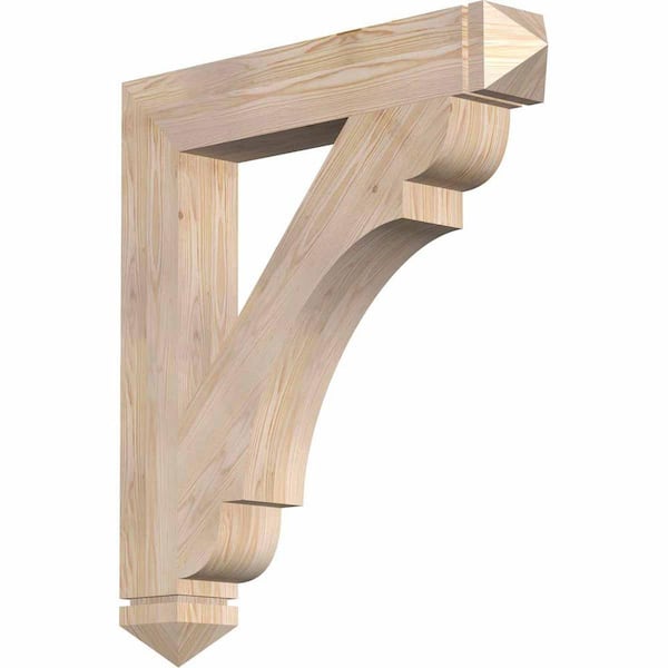 Ekena Millwork 5.5 in. x 42 in. x 42 in. Douglas Fir Olympic Arts and Crafts Smooth Bracket