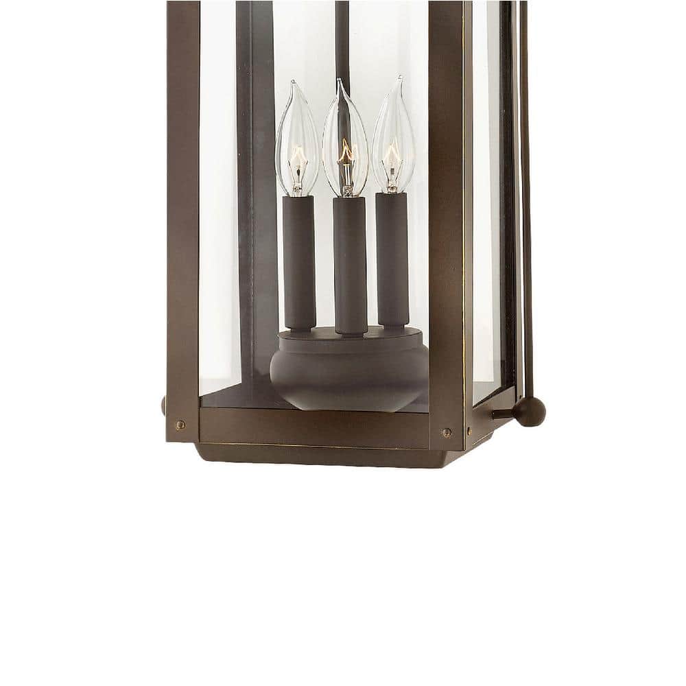 Anchorage Light Oiled Bronze 3-Light Outdoor Hanging Lantern