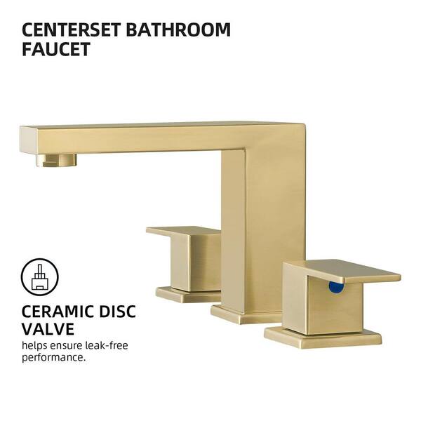 Zalerock Minimalist 8 in. Widespread Double Handle Low Arc
