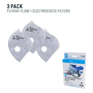 F3 High Airflow Replacement Filter, 3-Pack, Size Extra Large