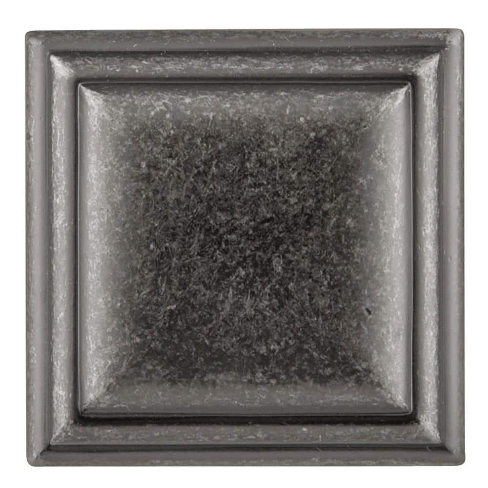 Black Nickel Square Cabinet Knob with Mounting Hardware
